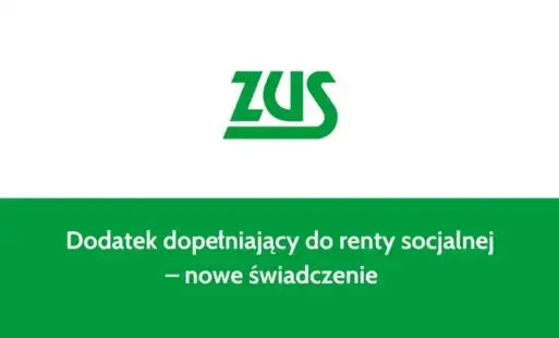 Baner ZUS Dodatek dopełniający do renty socjalnej - nowe świadczenie